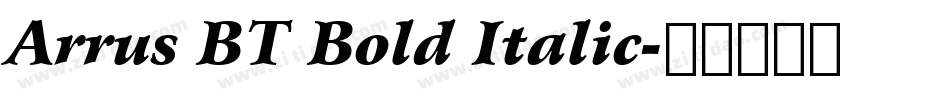 Arrus BT Bold Italic字体转换